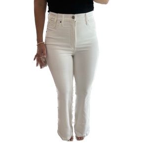 Abercrombie & Fitch White Ultra High Rise Flare jeans